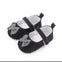 Black Check Bow Soft Sole Booties BTS9002C